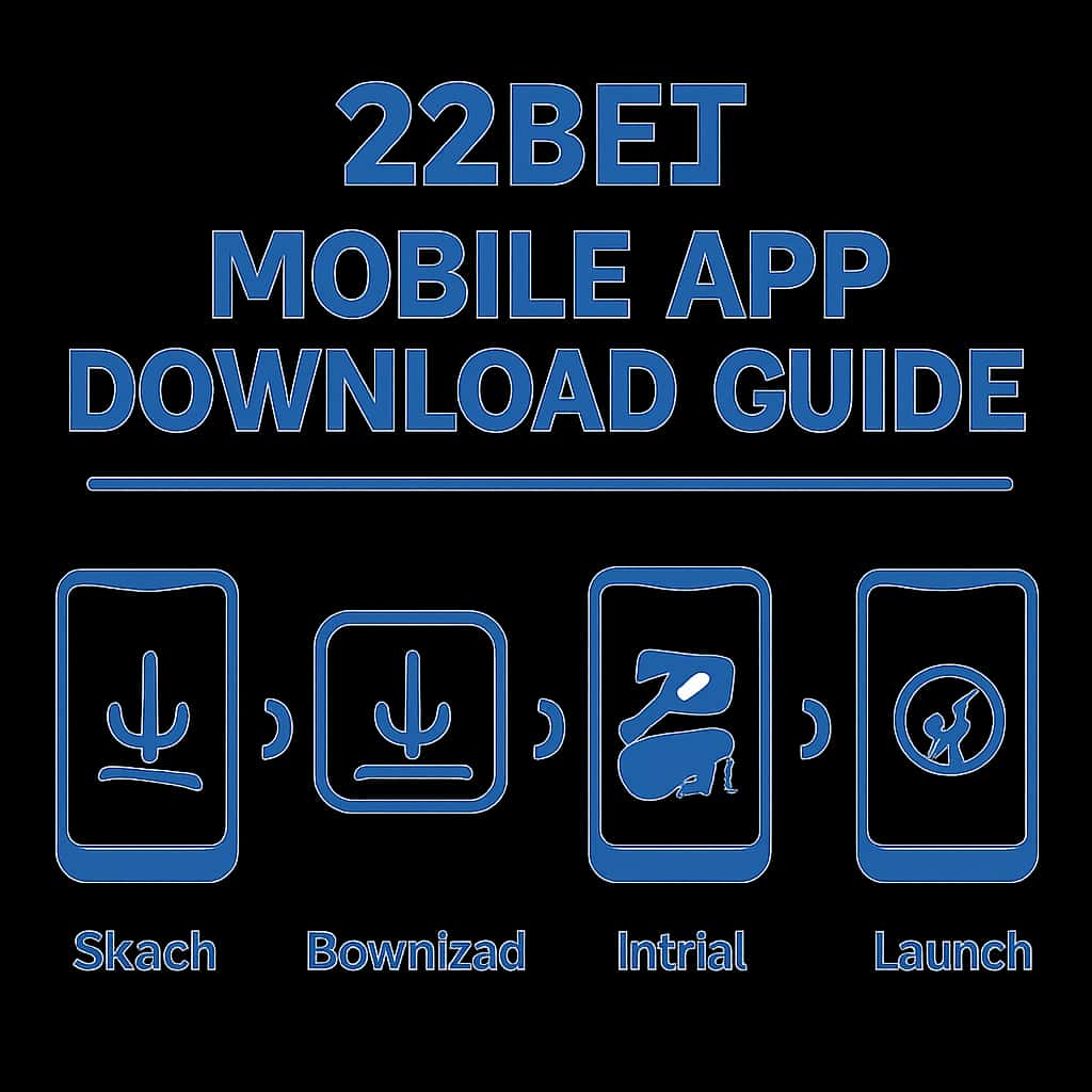 Diagram explaining the 22bet Mobile App Download Guide.