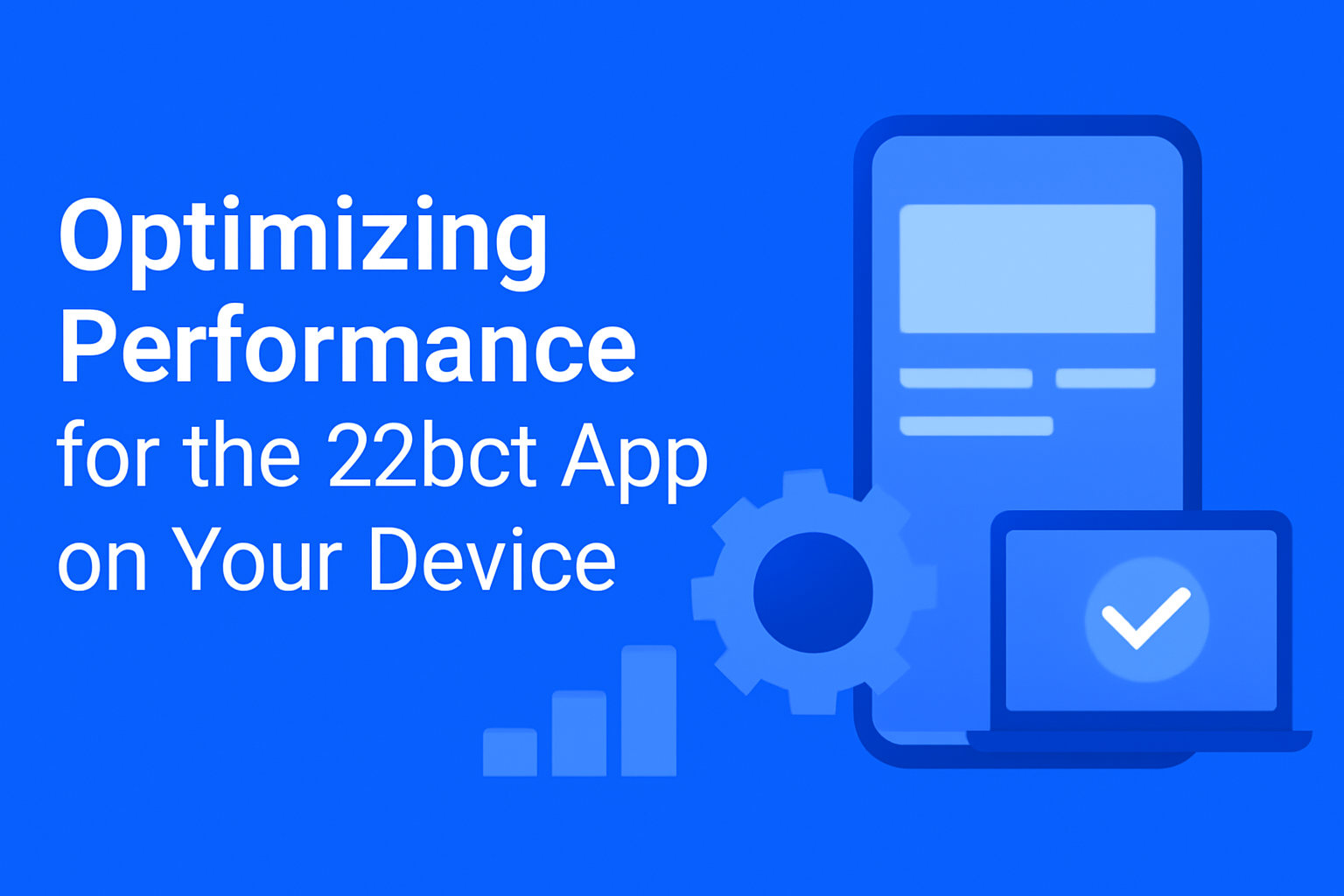 Informational graphic about the system requirements for the 22bet app.