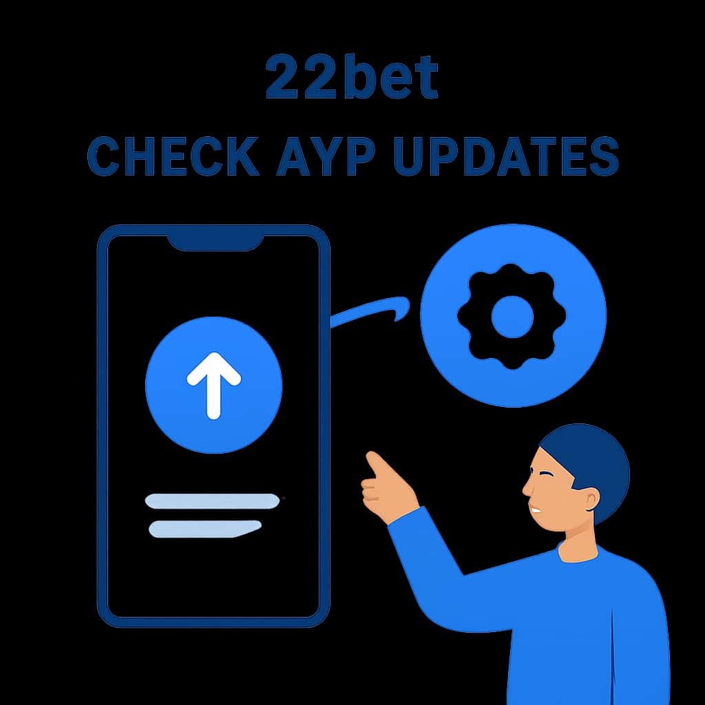 An illustration detailing the latest features of the 22bet app.