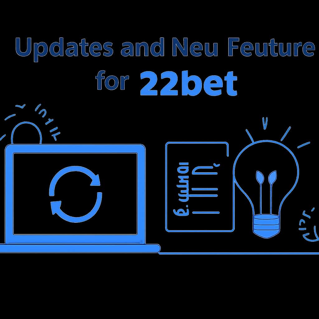 Diagram illustrating updates and new features for the 22bet app.